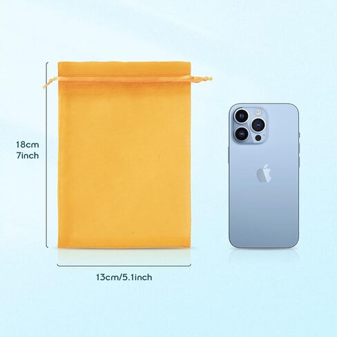 60 قطعة من حقائب هدايا الأورجانزا مقاس 4 × 6 بوصة من DoGeek وحقائب المجوهرات وحقائب الرباط الشفافة وحقائب هدايا الأورجانزا الشبكية لحفلات الزفاف وأعياد الميلاد والأعمال التجارية الصغيرة (أبيض، 4 × 6) in Kuwait