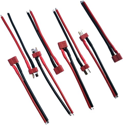 8 قطعة عمداء نمط غير SlipT التوصيل ذكر موصل سالب 120 مللي متر 14AWG سلك السيليكون ل Rc يبو بطارية Rc نموذج in Kuwait