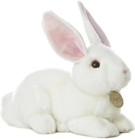 Aurora® Adorable Miyoni® American White Rabbit Stuffed Animal - Lifelike Detail - Cherished Companionship - 8 Inches in Saudi Arabia