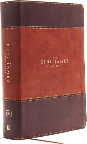 KJV, The King James Study Bible, Leathersoft, Brown, Thumb Indexed, Red Letter, Full-Color Edition: Holy Bible, King James Version in Saudi Arabia