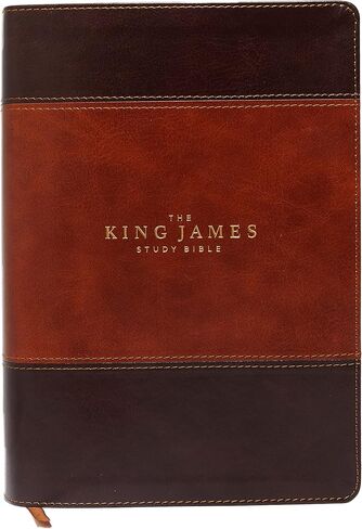KJV, The King James Study Bible, Leathersoft, Brown, Thumb Indexed, Red Letter, Full-Color Edition: Holy Bible, King James Version in Saudi Arabia