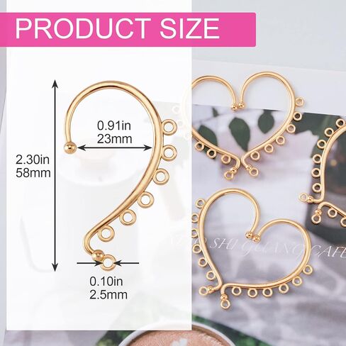 30 قطعة من OIIKI أقراط أذن DIY، أقراط غير مثقوبة للأذن، مشبك على أقراط الأذن، 7 فتحات للمجوهرات، إكسسوارات صناعة المجوهرات DIY للأقراط للنساء والفتيات - فضي in Kuwait