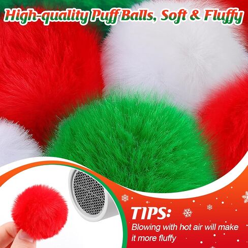 30 pcs 2'' Large Halloween Pom Poms for Crafts, Black/Orange/Purple/White in Kuwait