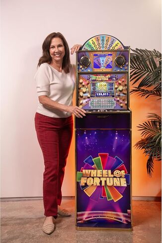 Wheel of Fortune Casinocade Deluxe Arcade Machine for Home, Over 5-feet-Tall Stand-up Cabinet, and 24 Games in Kuwait