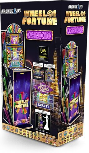 Wheel of Fortune Casinocade Deluxe Arcade Machine for Home, Over 5-feet-Tall Stand-up Cabinet, and 24 Games in Kuwait