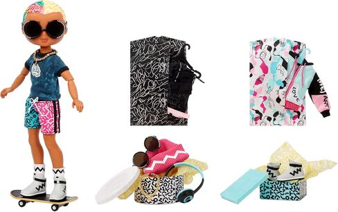LOL Surprise OMG Guys Fashion Doll Cool Lev with 20 Surprises, Poseable, Including Skateboard, Outfit & Accessories Playset - Gift for Kids & Collectors, Toys for Girls Boys Ages 4 5 6 7+ Years Old in Saudi Arabia