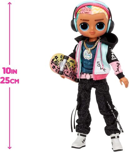 LOL Surprise OMG Guys Fashion Doll Cool Lev with 20 Surprises, Poseable, Including Skateboard, Outfit & Accessories Playset - Gift for Kids & Collectors, Toys for Girls Boys Ages 4 5 6 7+ Years Old in Saudi Arabia