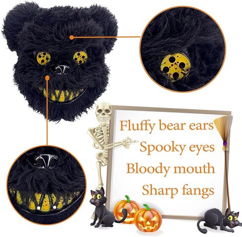 FOX TEARS Halloween Bear Bunny Mask, Bloody Bear Bunny Mask Cosplay, Furry Mask With Ears, Creepy Masks in Saudi Arabia