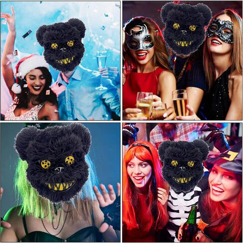 FOX TEARS Halloween Bear Bunny Mask, Bloody Bear Bunny Mask Cosplay, Furry Mask With Ears, Creepy Masks in Saudi Arabia