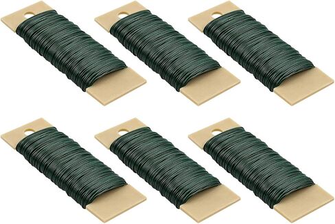 Foraineam 6-Pack 228 Yards 22 Gauge Green Floral Wire Flexible Paddle Wire for Crafts, Wreaths, Garland and Floral Arrangements in Saudi Arabia