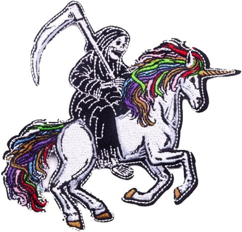 1 قطعة شعار الجمجمة ريبر يونيكورن الحديد على خياطة على التصحيح المطرزة الراقية للسترات حقائب الظهر الجينز والملابس شارة زين علامة الرياضة ملصق مائي in Kuwait