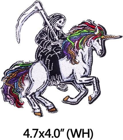 1 قطعة شعار الجمجمة ريبر يونيكورن الحديد على خياطة على التصحيح المطرزة الراقية للسترات حقائب الظهر الجينز والملابس شارة زين علامة الرياضة ملصق مائي in Kuwait