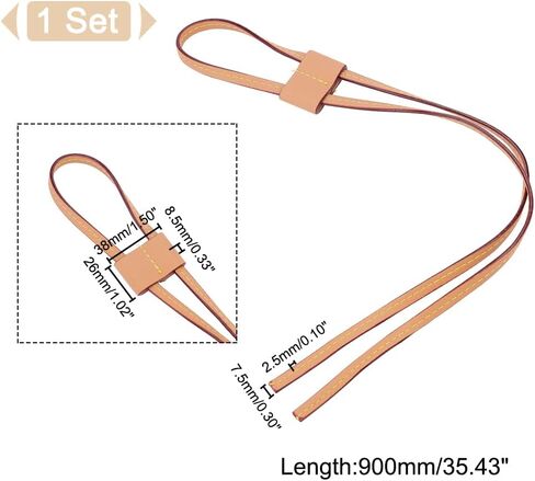 WADORN Leather Bucket Bag Drawstring Strap, 35.4 Inch Detachable PU Leather Pull String Strap Replacement DIY Crochet Bag Fringe Bag Bunches Pocket Drawstring for LV Noe BB Coach Mini Bag, Apricot in Saudi Arabia