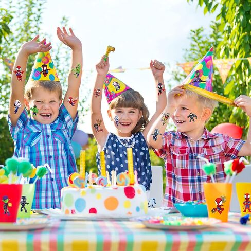 40PCS Spider Party Favors Tattoo Sticker, Waterproof Spider Tattoo Stickers For Kids Birthday Party Supplies for Gifts Halloween Christmas Boys and Girls Party Decorations in Saudi Arabia