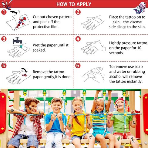 40PCS Spider Party Favors Tattoo Sticker, Waterproof Spider Tattoo Stickers For Kids Birthday Party Supplies for Gifts Halloween Christmas Boys and Girls Party Decorations in Saudi Arabia
