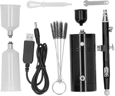 Pneumatic Airbrush Kit, Airbrush Pen Single Action Rechargeable Handheld Integrated Spray Pen Set G11 Pump in Kuwait