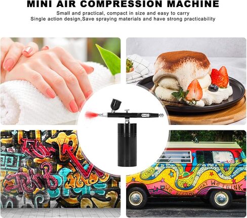 Pneumatic Airbrush Kit, Airbrush Pen Single Action Rechargeable Handheld Integrated Spray Pen Set G11 Pump in Kuwait