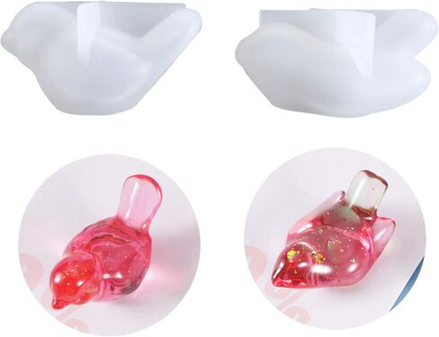 مولوكايا 2 قطع 3D الطيور الراتنج سيليكون العفن إيبوكسي مصبوب لدي الحرف اليدوية الجدول الحلي مشروع in Kuwait