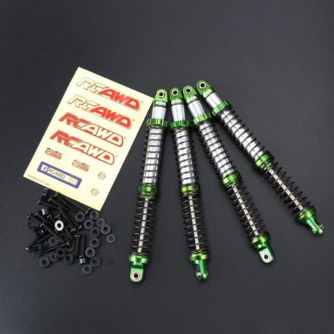 RCAWD 7075 90mm Shock Absorbers Universal for 1/10 RC Crawler Upgrades, for SCX10 I II III Pro 90046 AXI231017 TRX4 TRX6 Redcat D90 MST RC Shocks Dampers with Spring Black in Saudi Arabia