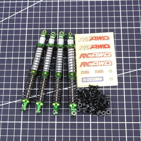 RCAWD 7075 90mm Shock Absorbers Universal for 1/10 RC Crawler Upgrades, for SCX10 I II III Pro 90046 AXI231017 TRX4 TRX6 Redcat D90 MST RC Shocks Dampers with Spring Black in Saudi Arabia