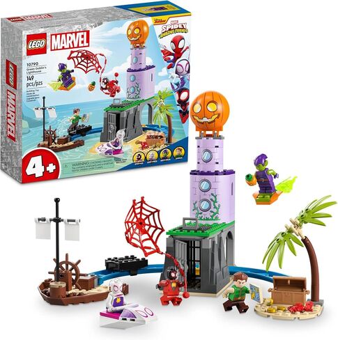 LEGO Marvel Team Spidey at Green Goblin's Lighthouse 10790, Toy for Kids Ages 4+ with Pirate Shipwreck, Miles Morales Minifigure & More, Spidey and His Amazing Friends Series in Saudi Arabia