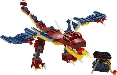 LEGO Creator 3in1 Fire Dragon 31102 Building Kit, Cool Buildable Toy for Kids (234 Pieces) in Saudi Arabia