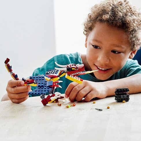 LEGO Creator 3in1 Fire Dragon 31102 Building Kit, Cool Buildable Toy for Kids (234 Pieces) in Saudi Arabia