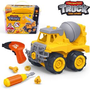 Kididdo Excavator Toys for Boys 3-5 Years Old Kids Construction Vehicle Building Toys for Toddlers Take Apart Truck with Screwdriver and Drill DIY Educational STEM Toy Gift for 3 4 5 Yeas Old Boy