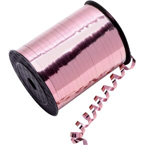 500 Yards Metallic Curling Ribbon Rose Gold Balloon Ribbons Crimped Ribbon Roll Balloon String for Parties, Festival, Florist, Crafts and Gift Wrapping, 5mm Width in Saudi Arabia