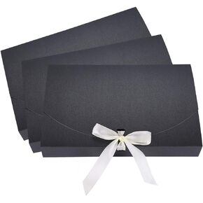 10 Pack Gift Card Boxes Large Luxury Gift Envelope Wrapping Box with Lid Ribbon Shirt Gift Box for Birthday Wedding Proposal Parties Christmas Valentine New Year Gift Present Packaging Box