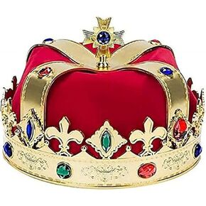 Kaptin Royal Jeweled King's Crown Cosplay Hats Costume Accessory Halloween Party Hats in Kuwait