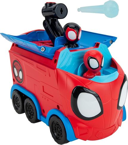 Marvel Spidey and His Amazing Friends Web Spinning Hauler - 8-Inch 3-in-1 Transforming Vehicle - Toys Featuring Your Friendly Neighborhood Spideys in Saudi Arabia