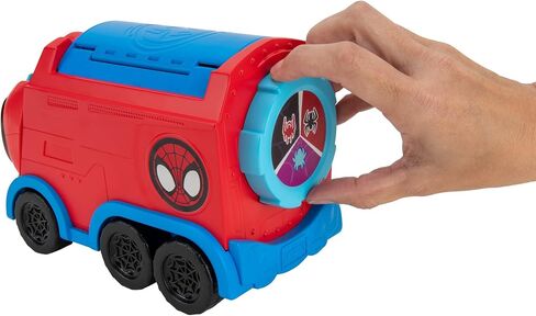 Marvel Spidey and His Amazing Friends Web Spinning Hauler - 8-Inch 3-in-1 Transforming Vehicle - Toys Featuring Your Friendly Neighborhood Spideys in Saudi Arabia