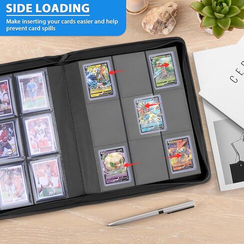 مجلد تحميل علوي من اوبوبل، مجلد بطاقات التداول يحمل 288 وحدة تحميل علوي، 9 جيوب تحميل علوي مع اغلفة تحميل علوية لبطاقات تي سي جي، ام تي جي، مجلد بطاقات التداول in Kuwait