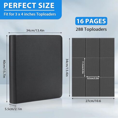 مجلد تحميل علوي من اوبوبل، مجلد بطاقات التداول يحمل 288 وحدة تحميل علوي، 9 جيوب تحميل علوي مع اغلفة تحميل علوية لبطاقات تي سي جي، ام تي جي، مجلد بطاقات التداول in Kuwait