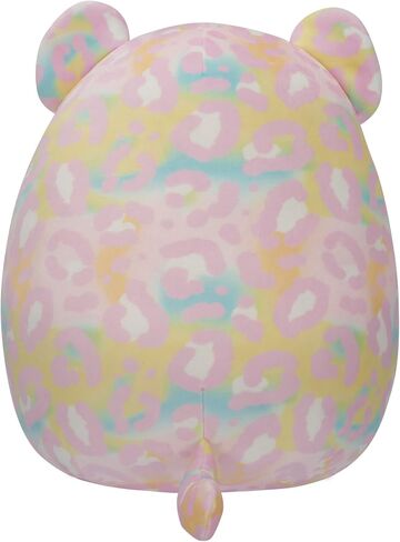 Squishmallow الأصلي 12 بوصة ميكايلا قوس قزح ليوبارد مع باندانا الوردي - Jazwares الرسمية القطيفة in Saudi Arabia