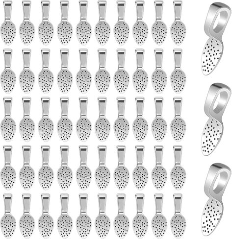 100PCS Pendant Bails for Jewelry Making Silver Plated Small Pendant Bails,Spoon Glue On Bails Pendants Flat Necklace Bails Oval Jewelry Glue On Earring Bails for DIY Crafts and Jewelry Making Supplies in Saudi Arabia