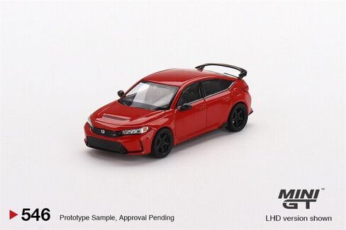 نموذج سيارة مصغر حقيقي متوافق مع Honda Civic Type R Rallye 2023 W/Advan GT Wheel Red إصدار محدود 1/64 Diecast Model Car MGT00546 in Kuwait