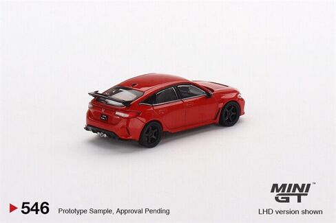 نموذج سيارة مصغر حقيقي متوافق مع Honda Civic Type R Rallye 2023 W/Advan GT Wheel Red إصدار محدود 1/64 Diecast Model Car MGT00546 in Kuwait