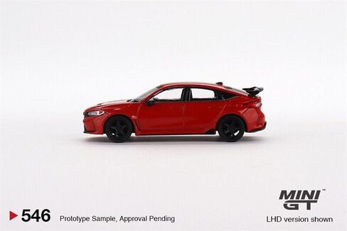 نموذج سيارة مصغر حقيقي متوافق مع Honda Civic Type R Rallye 2023 W/Advan GT Wheel Red إصدار محدود 1/64 Diecast Model Car MGT00546 in Kuwait