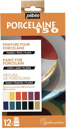 Pebeo Porcelaine 150 Initiation Set - Chalk 6 x 20ml, 0.6 Fl Oz (Pack of 6) in Kuwait