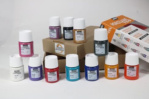 Pebeo Porcelaine 150 Initiation Set - Chalk 6 x 20ml, 0.6 Fl Oz (Pack of 6) in Kuwait