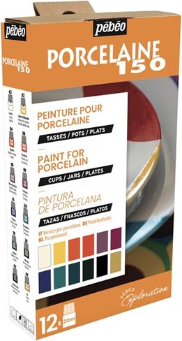 Pebeo Porcelaine 150 Initiation Set - Chalk 6 x 20ml, 0.6 Fl Oz (Pack of 6) in Kuwait