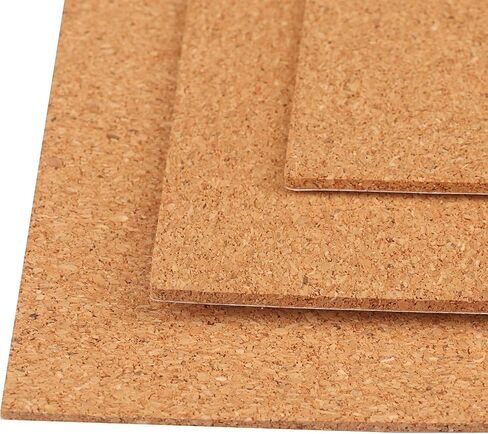 60 Pack Self Adhesive Cork Squares, 6 x 6 Inches Cork Backing for Coasters, Cork Squares for DIY Crafts and Coasters, Natural Soft Wood with Strong Adhesion Backing, 2 mm Thick,by GNIEMCKIN. in Saudi Arabia