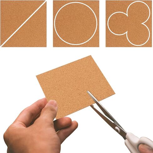 60 Pack Self Adhesive Cork Squares, 6 x 6 Inches Cork Backing for Coasters, Cork Squares for DIY Crafts and Coasters, Natural Soft Wood with Strong Adhesion Backing, 2 mm Thick,by GNIEMCKIN. in Saudi Arabia