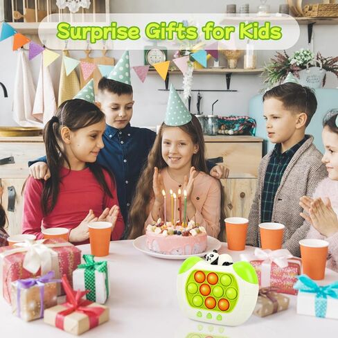 THEPBRO Quick Push Pop Game It Fidget Toys المحمولة لعبة الدفع السريع Pop It للأطفال البالغين، دفع الفقاعات المضيئة للألعاب الحسية، هدايا عيد الميلاد للأولاد والبنات (الباندا) in Kuwait