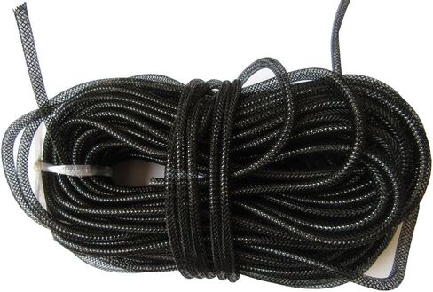 YYCRAFT 25 Yards Mesh Tube for Craft Deco Flex for Wreaths Cyberlox CRIN Crafts 8mm 3/8-Inch (Shinny Black) in Saudi Arabia