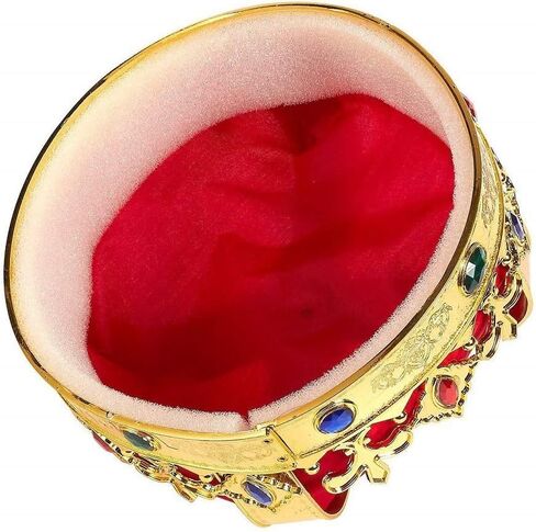 Kaptin Royal Jeweled King's Crown Cosplay Hats Costume Accessory Halloween Party Hats in Kuwait