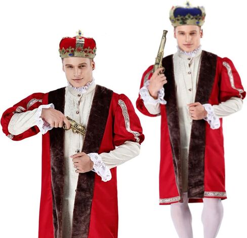 Kaptin Royal Jeweled King's Crown Cosplay Hats Costume Accessory Halloween Party Hats in Kuwait