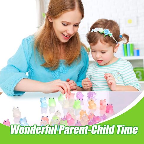 210 قطعة من الضفادع الصغيرة المضيئة من الراتنج في الظلام، 7 ألوان لطيفة على شكل ضفادع صغيرة وتماثيل دعائم ألعاب مزحة، ضفادع مصغرة لتزيين المناظر الطبيعية المصغرة والحديقة وحوض السمك وبيت الدمى in Kuwait